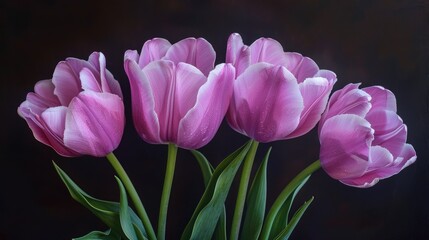Obraz premium Purple tulips