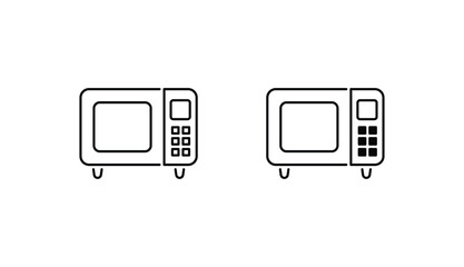 Microwave Oven icon design with white background stock illustration