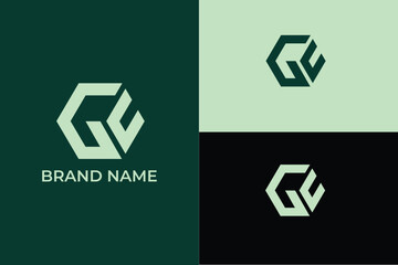 Fototapeta premium letter GC shield icon security logo, letter GC hexagon icon modern creative minimal monochrome monogram symbol, letter G C home icon construction real estate logo