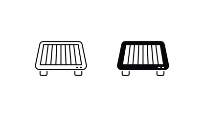 Heater icon design with white background stock illustration