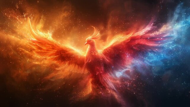 fantasy phoenix on fire