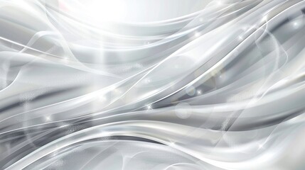 futuristic abstract silver background with waves and light effects