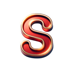 Fototapeta premium 3d letter S