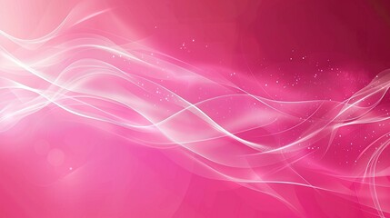 abstract pink background with waves and light effects