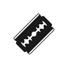 Razor blade icon flat style isolated on white background. Vector illustration