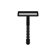 Shaving razor icon flat style isolated on white background. Vector illustration