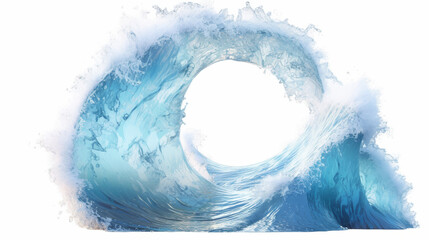 Fototapeta premium an ocean wave forming into the shape of the recycling symbol