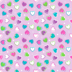 Seamless pattern with hand drawn heart. Background for textile, wrapping paper, fashion, illustration.