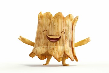 Fototapeta premium Tamales shaped funny character