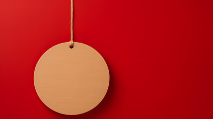 blank tag on red background