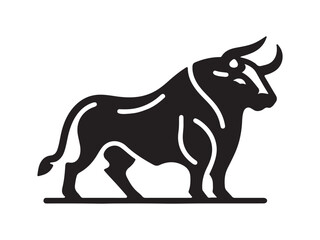 Bull logo design icon symbol vector template.