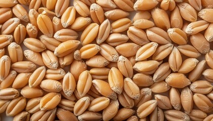 Whole Wheat Grain Kernels Close-Up Image