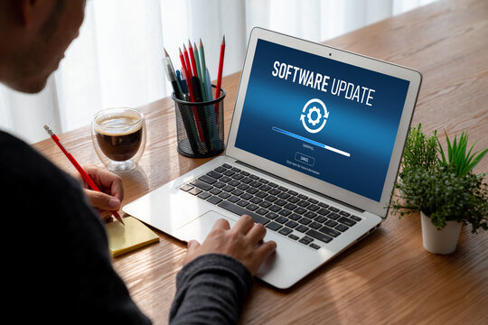 Software update on computer for modish version of device software upgrade