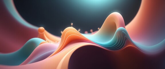 Abstract Fluid Dynamics Colorful Wavy Patterns Droplets Gradient Surreal Background Wallpaper
