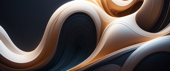 Abstract Wavy Layered Gradient Flowing Organic Modern Background Wallpaper