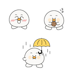 호빵 이모티콘 4(캐릭터+먹을것+귀여움+동그라미)