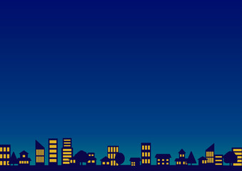 Obraz premium 夜景と街並みの背景