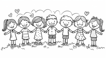 Friendship Cards - Designing and coloring Friendship Day cards, Friendship Day, coloring page, hd, heartfelt with copy space
