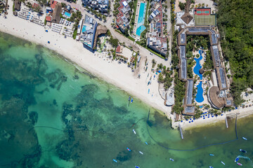 aerial view of Playa del Carmen, Mexico