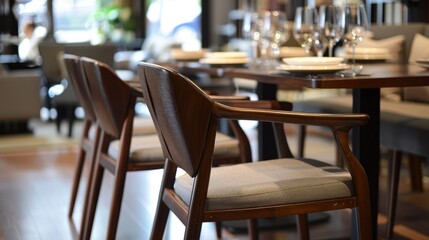Furniture in dining establishment