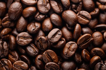 Fototapeta premium Coffee Day background closeup, Coffee Day Background Closeup: Capturing the Essence of Morning Brews, From Beans to Latte Art, Experience the Coffee Day Magic: Closeup Backgrounds of Rich Flavors and 