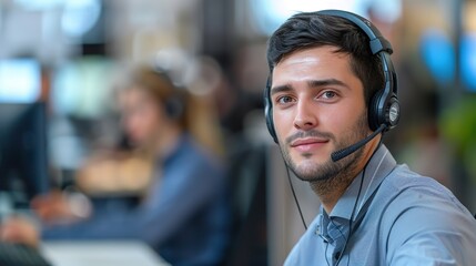Europian male customer service