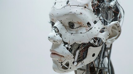 Fototapeta premium half human artificial intelligence