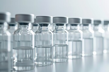 clear glass of medical vials
