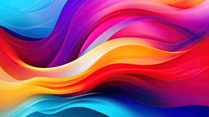 Fototapeta premium Dynamic waves of vibrant abstract colors
