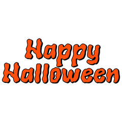 Fototapeta premium Happy halloween text illustration 
