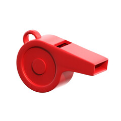 red whistle isolated on white background