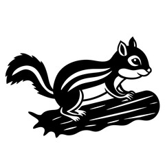 Squirrel icon silhouette vector Illustration.