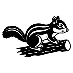 Squirrel icon silhouette vector Illustration.