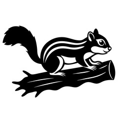 Squirrel icon silhouette vector Illustration.