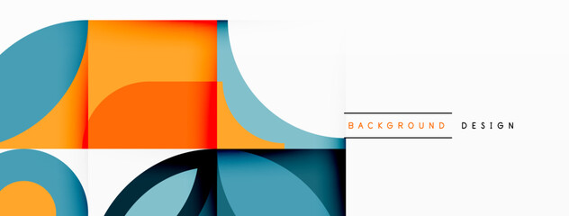 Circles and petals. Geometric beautiful abstract minimal template for Wallpaper, Banner, Background, Card, Book Illustration, landing page