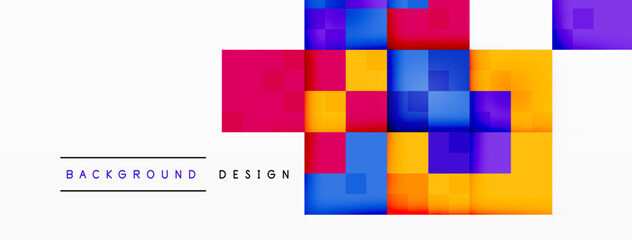 Dynamic colorful squares background. Vector Illustration For Wallpaper, Banner, Background, Card, Book Illustration, landing page