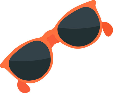 orange sunglasses with dark lenses clip art preview