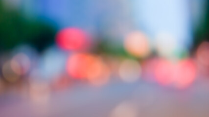 background of blurred lights at street road night