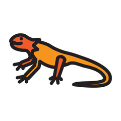 Bearded Dragon Vector Filled Icon Design