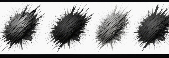 Abstract Black Splashes.