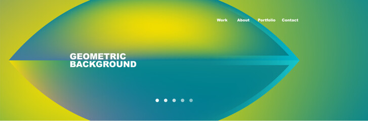 Obraz premium Abstract geometric shapes web design page. Vector Illustration For Wallpaper, Banner, Background, Card, Book Illustration, landing page