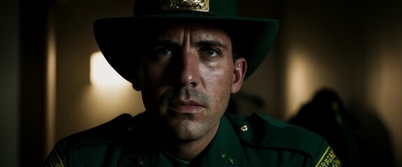 Police foil drug smuggling Portrait of a weary border patrol off