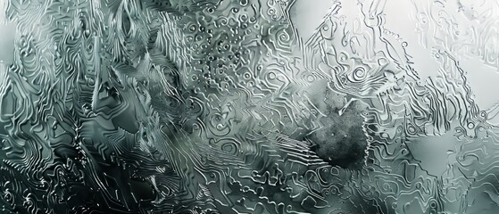 Panoramic close-up, high detail scan of acid-etched glass material, Generative AI