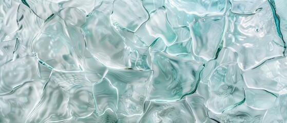 Panoramic close-up, high detail scan of decorative glass material, Generative AI 
