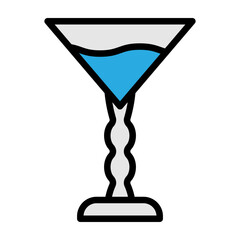 Cocktail Vector Filled Icon Design