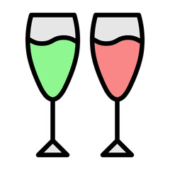 Wine Vector Filled Icon Design