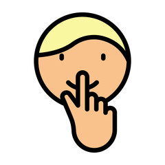 Quiet Vector Filled Icon Design