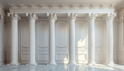 Naklejka premium columns in the palace of arts