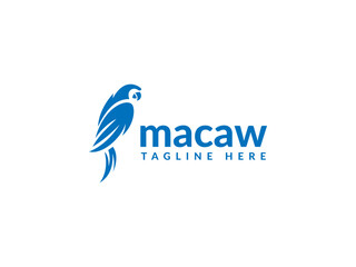 parrot logo vector illustration. macaw logo template
