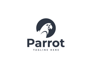 parrot logo vector illustration. macaw logo template